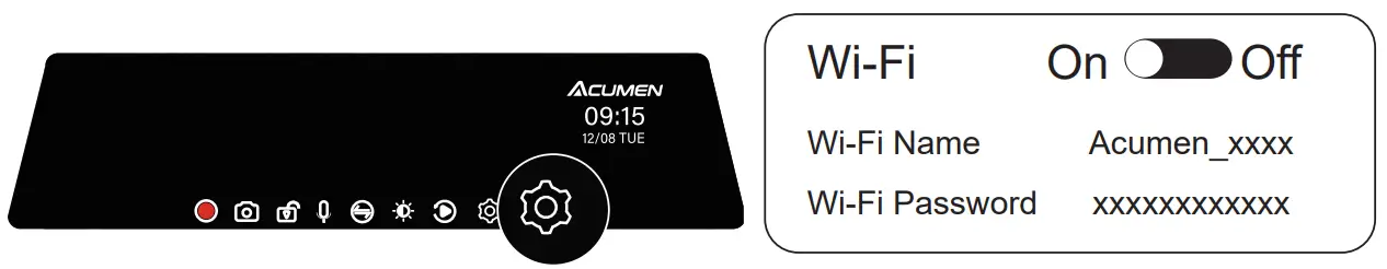 ACUMEN XR10 4K Mirror Dash Cam - Figure 3