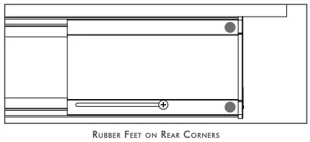 Rubber Feet on Rear Corners