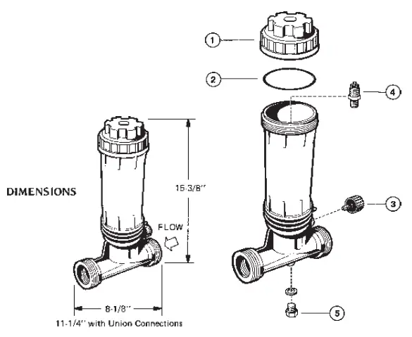 HAYWARD CL100 Series Automatic Chlorine Feeders - 3