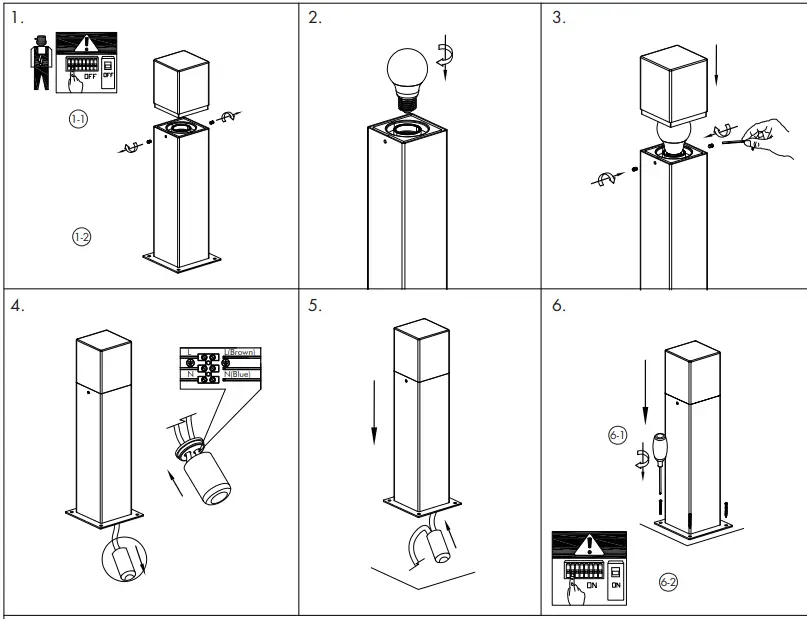 QAZQA-105941-Modern-Standing-Outdoor-Lamp-30-Cm-Dark-Gray-FIG-1