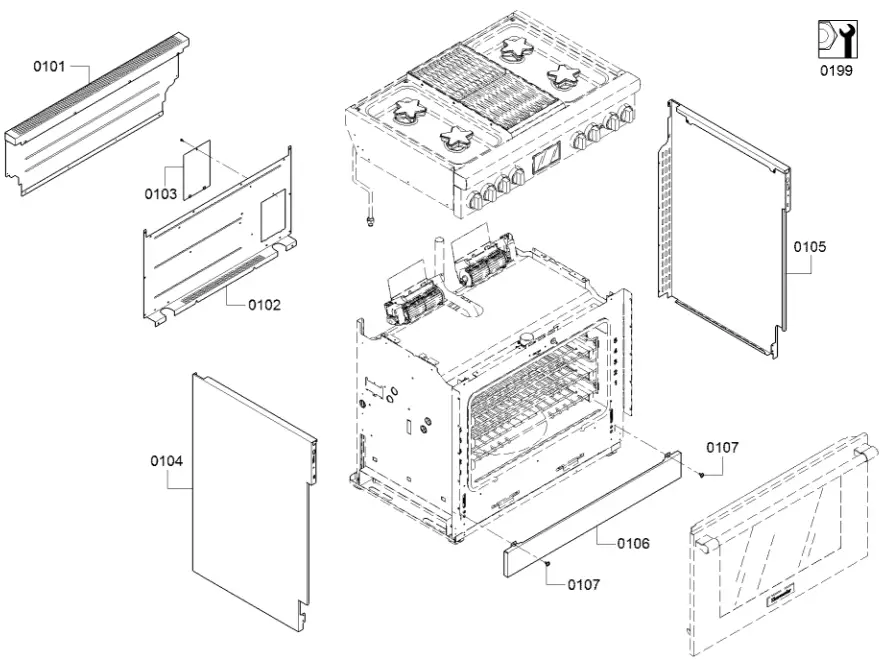Thermador PRD364WLHU 3 Dual Fuel Professional Range - Figure 1