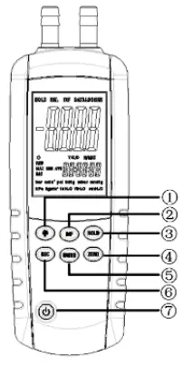 TRIPLETT DPR302 Differential Pressure Manometer -- Buttons