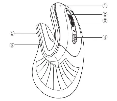 iclever Ergonomic Vertical Mouse TM209G User Manual - Diagram