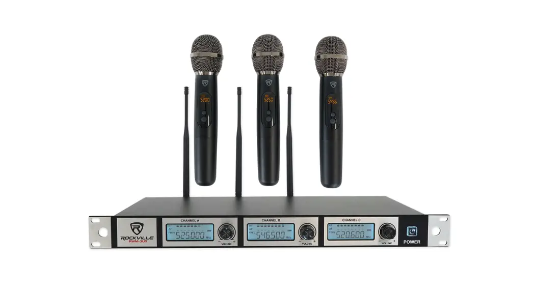 Rockville Rwm-3us Professional Wireless Triple Microphone Owner's Manual