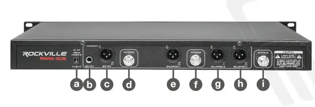 ROCKVILLE RWM-3US Professional Wireless Triple Microphone - Receiver1