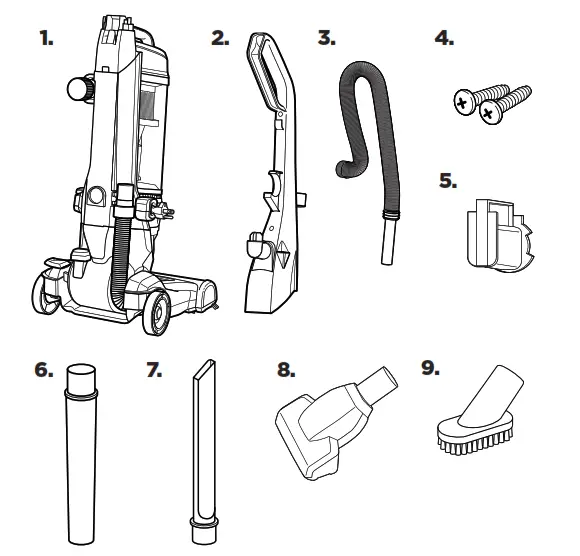 Bissell 2494 Series Powerclean Pet Rewind Vacuum - box