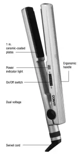 CONAIR CS50HPBC 1 Ceramic Hair Straightener - overview1