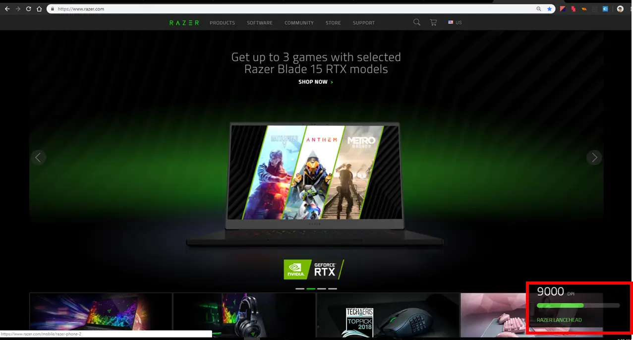 Change Razer Mouse DPI Sensitivity