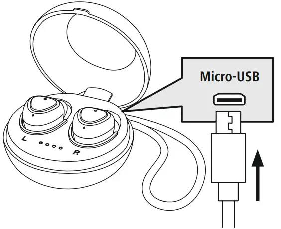 hama 00177064 LiberoBuds Bluetooth Headphone - Charging