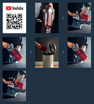 Rowenta Force Flex RH98TY98EO98 Handstick Cordless Vacuum Cleaner User Guide fig12