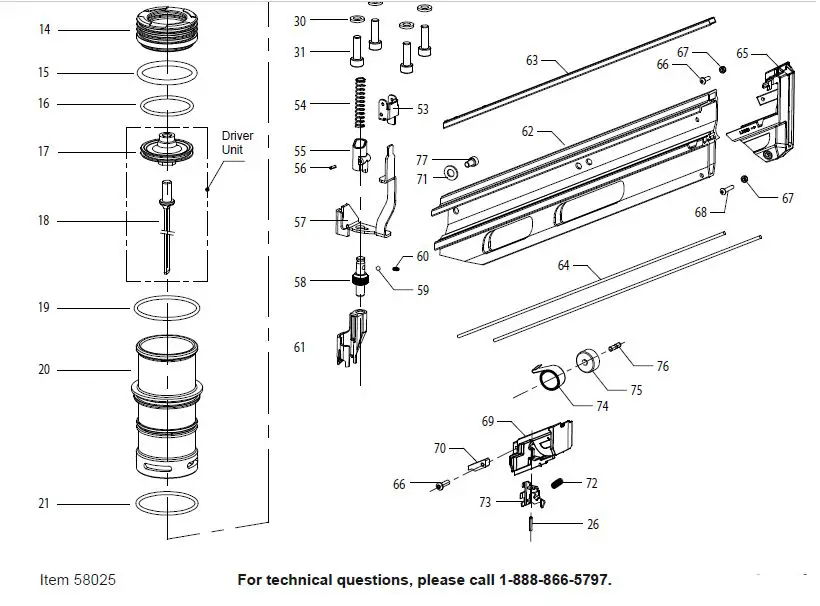 Pierce 58025 30 Degree Paper Tape Framing Nailer fig8