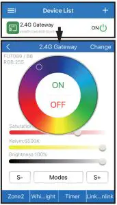 MiBOXER WIFI-CON2 Smartphone Tablet WiFi LED Controller Hub - Device List