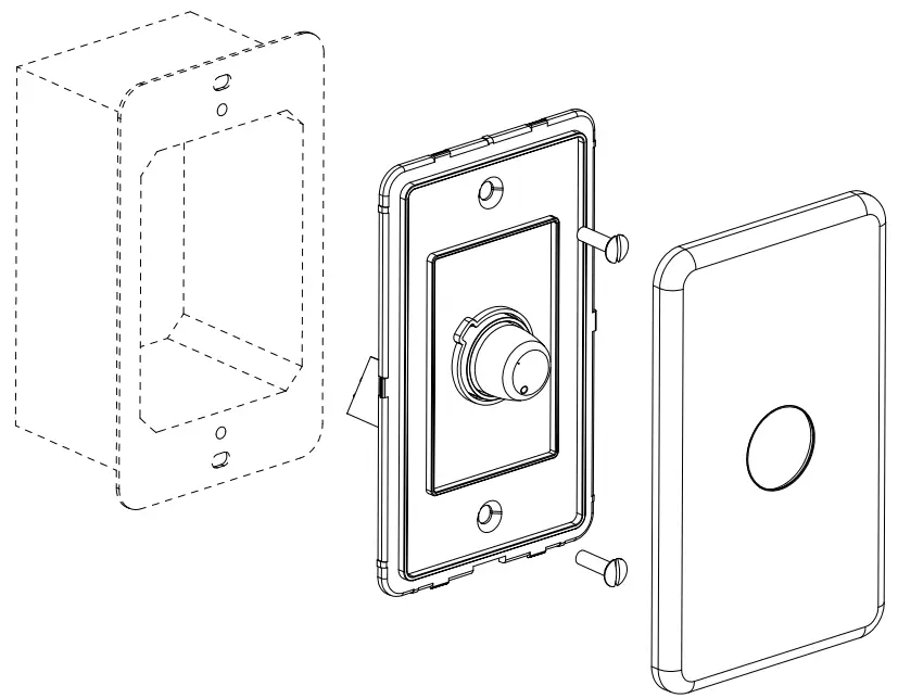 LAB GRUPPEN CRC VUL WH Wall Mount Volume Control in Single Gang Format - Mounting