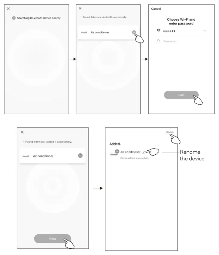 Bluetooth connection steps continued