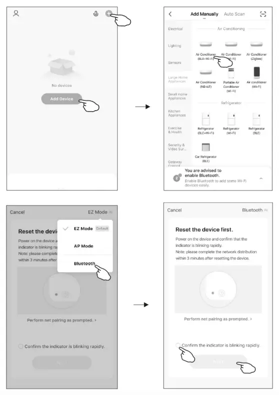 Bluetooth connection steps