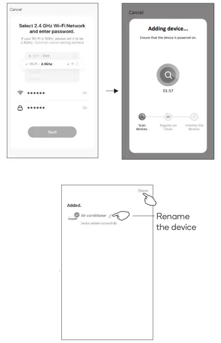 EZ mode connection steps continued