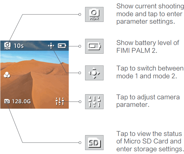 FIMI PALM 2 3 Axis Handheld Gimbal Camera - Preview Page