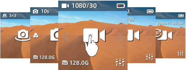 FIMI PALM 2 3 Axis Handheld Gimbal Camera - Shooting Mode