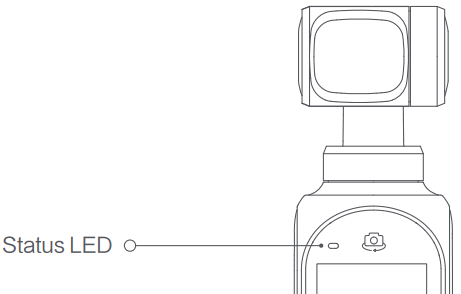 FIMI PALM 2 3 Axis Handheld Gimbal Camera - Status LED