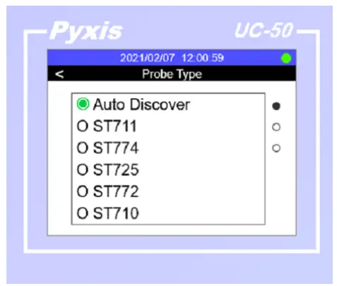 Sensor Type Selection