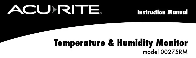 ACURITE Temperature & Humidity Monitor Instruction Manual
