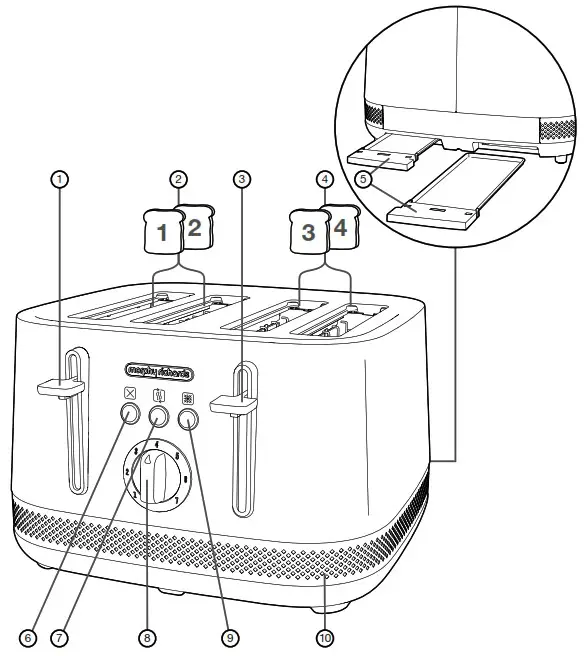 morphy richards 248020 Illumination 4 Slice Toaster - Product Overview