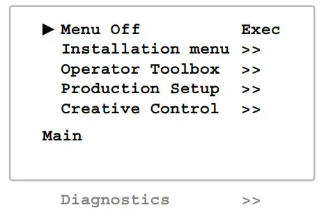 grass valley LDX 150 Highest Performing Live Broadcast Camera - Entering the camera menu