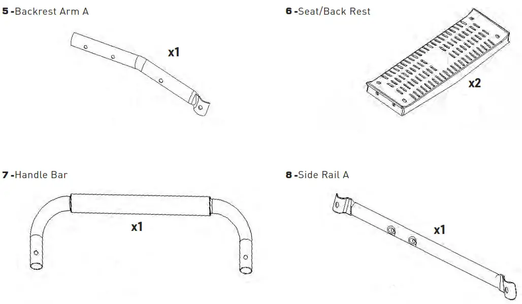 pure fun 9339SRS Single Rocker Kids Seesaw - PARTS LIST 2
