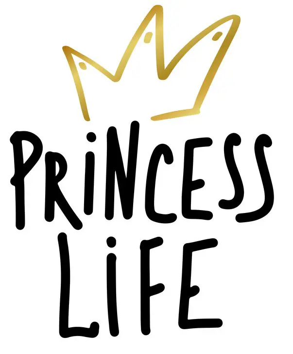 Princess life handwritten slogan. Vector illustration