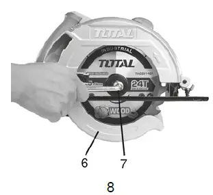 TOTAL TS1141856 Circular Saw 185mm 1400W 5