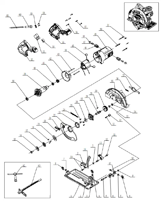 TOTAL TS1141856 Circular Saw 185mm 1400W 7