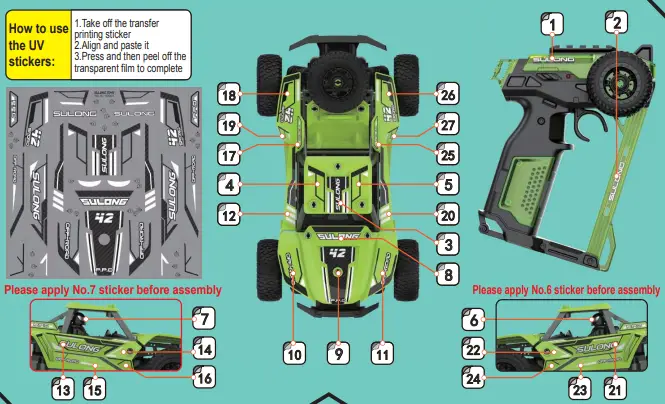 SULONG TOYS SL-00003 Remote Control Car-fig2