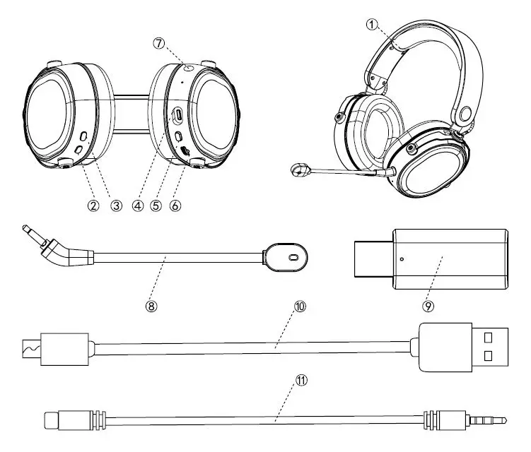 DELTACO -GAMING- DH420 -Wireless -RGB -Gaming -Headset -FIG 1