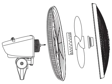 Lasko 1820 18 Inch Adjustable Pedestal Fan - Assemble Fan Head
