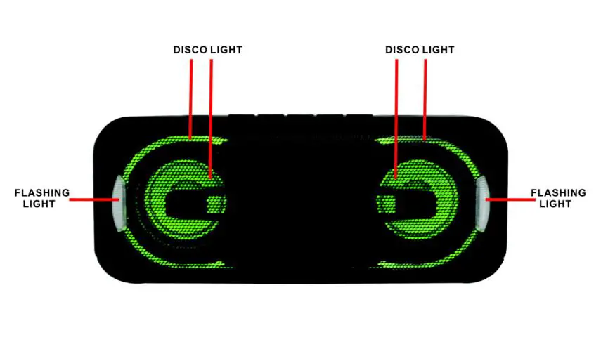 anko Bluetooth Portable Speaker FLASHING LIGHT