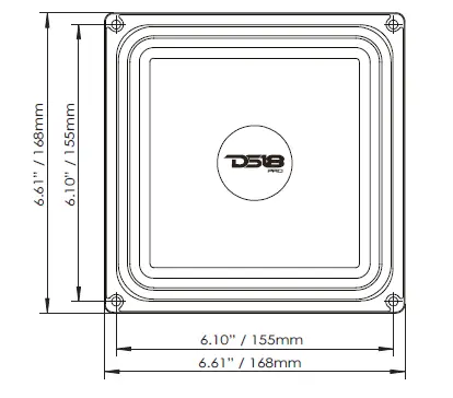 DS18-PRO-X6.4MSQ-6.5X6.5-Inch-Square-Midrange-Loudspeaker-fig-1