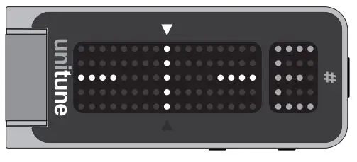 tc electronic P0DZE Unitune Clip Clip-On Tuner with Strobe and Chromatic Modes and 108 LED Matrix Display - Needle Mode