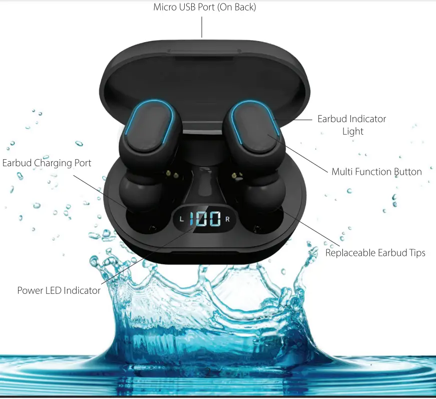 SM Tek Group TWS9 AQUAS True Wireless Earbuds - fig