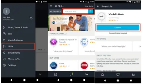Pairing with Amazon Echo