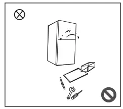 Midea MERB430FGF02AP Refrigerator Bottom Freezer - Electricity related warnings6