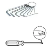 Midea MERB430FGF02AP Refrigerator Bottom Freezer - List of tools to be provided by the user