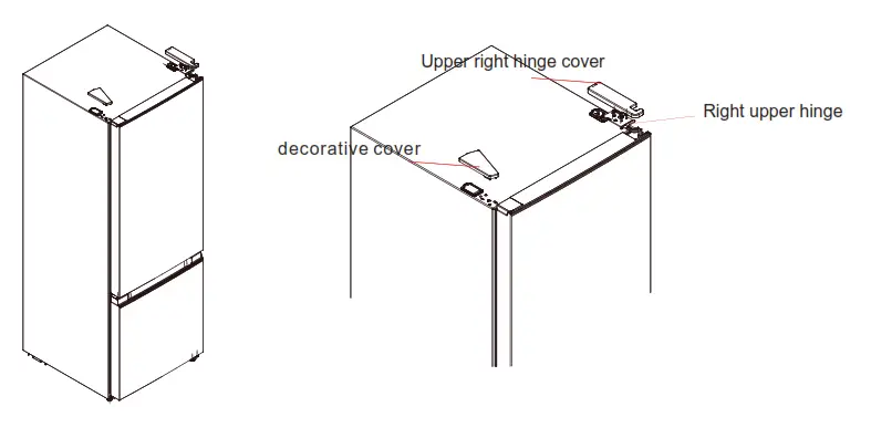 Midea MERB430FGF02AP Refrigerator Bottom Freezer - door shelves