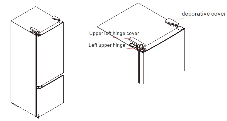Midea MERB430FGF02AP Refrigerator Bottom Freezer - ecorative cover2
