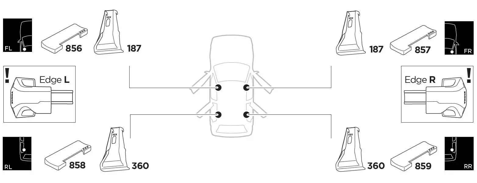 THULE-145306-Normal-Roof-Evo-Clamp-Fitting-Kit-fig-3