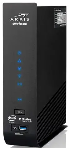 Image of front view of the modem