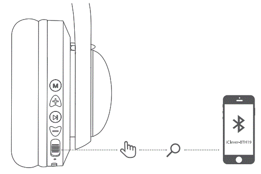 iclever BTH19 Wireless Headphones User Manual - Bluetooth Pairing