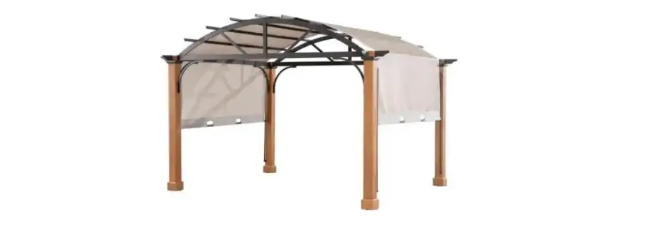 Hampton Bay A111015300 Longford 10 Ft. X 12 Ft. Replacement Canopy Wood Post Pergola User Guide