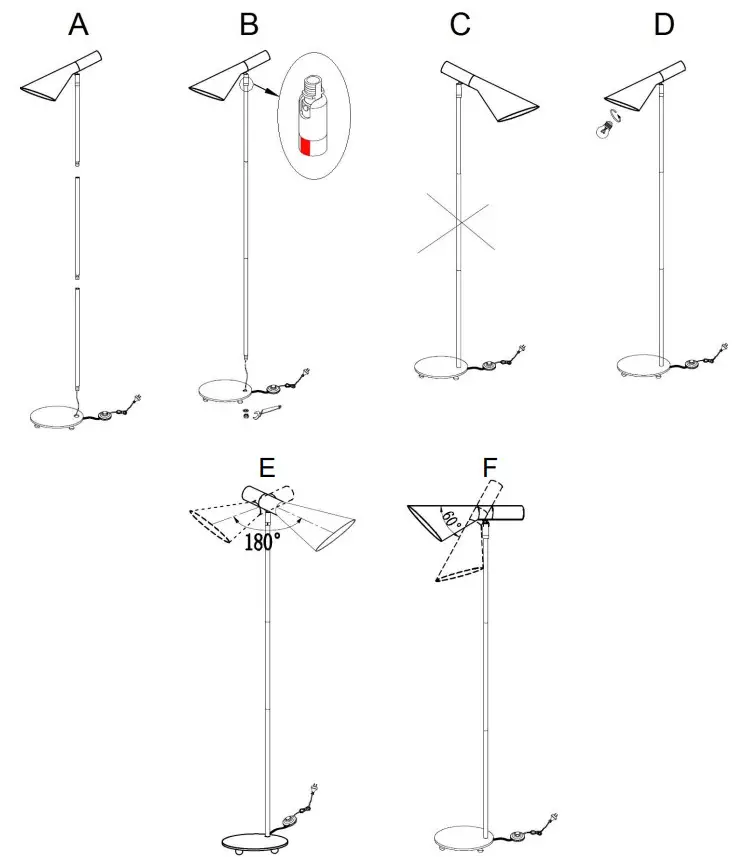 Lucci decor 261093 Citta Floor Lamp