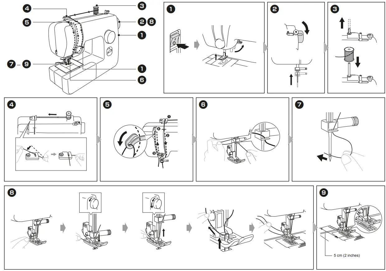 brother LX 1700 Sewing Machine - FIG 5