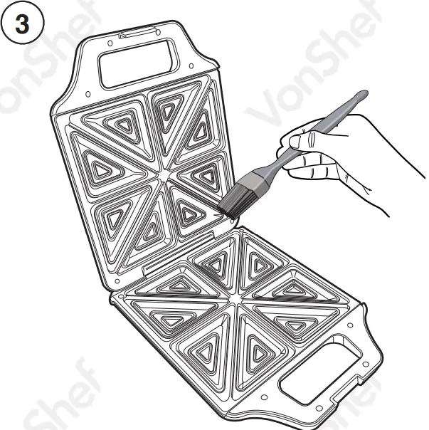 VonShef 2000121 4 Slice Deep Fill Toasted Sandwich Maker fig 4